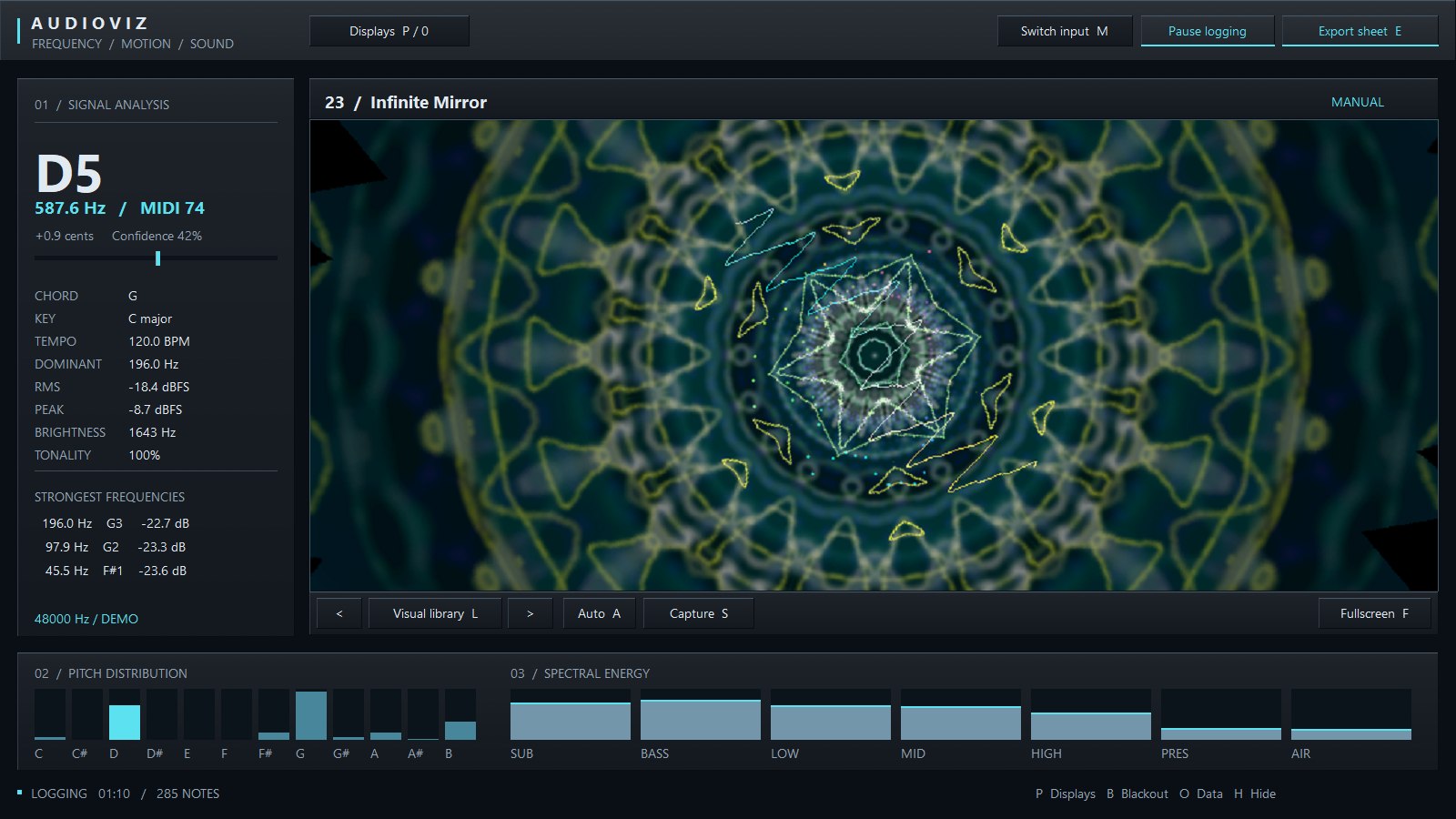 AudioViz Infinite Mirror visual