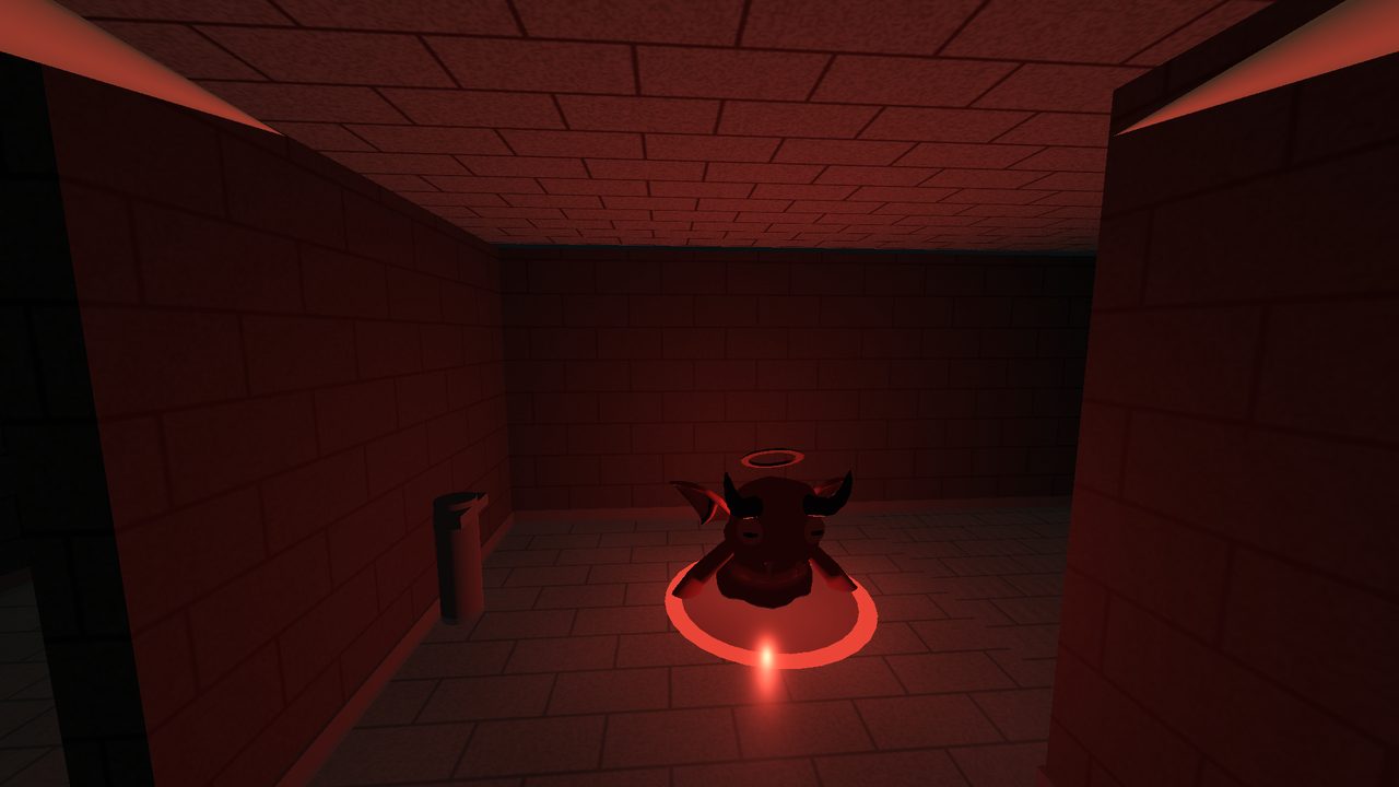 Hunt or be Hunted: the red devil rises from a portal in the floor